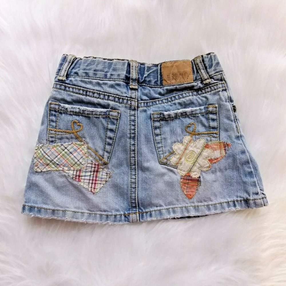 ☆☆SOLD☆☆The Children's Place Patchwork Denim Skort - Picture 2 of 6